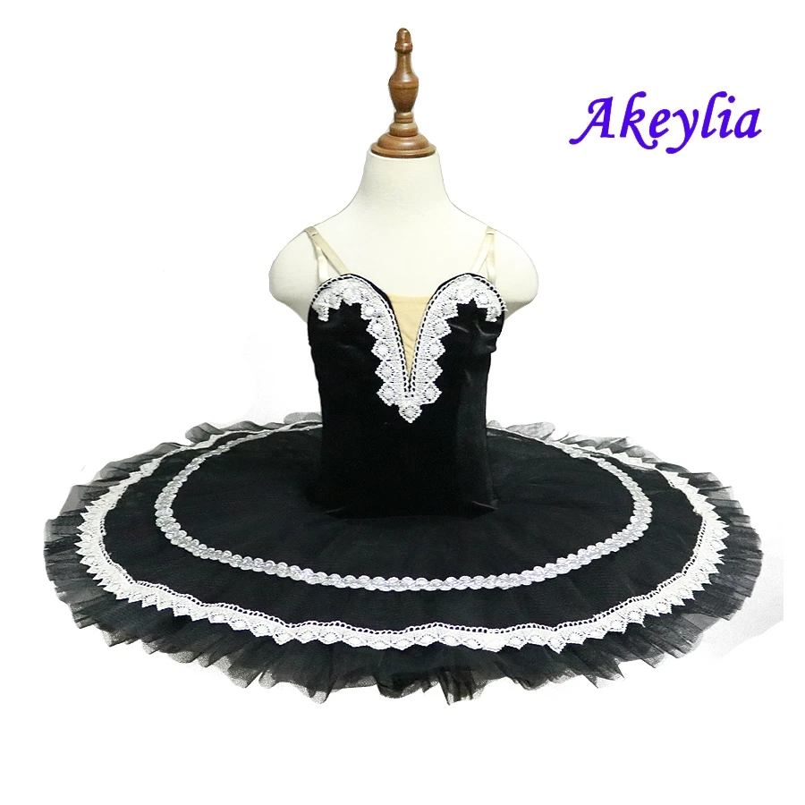 

Black Swan Black pre- Professional Ballet Tutu women Dancewear Girls Ballet Tutu De Dance Classical pancake TUTU practice