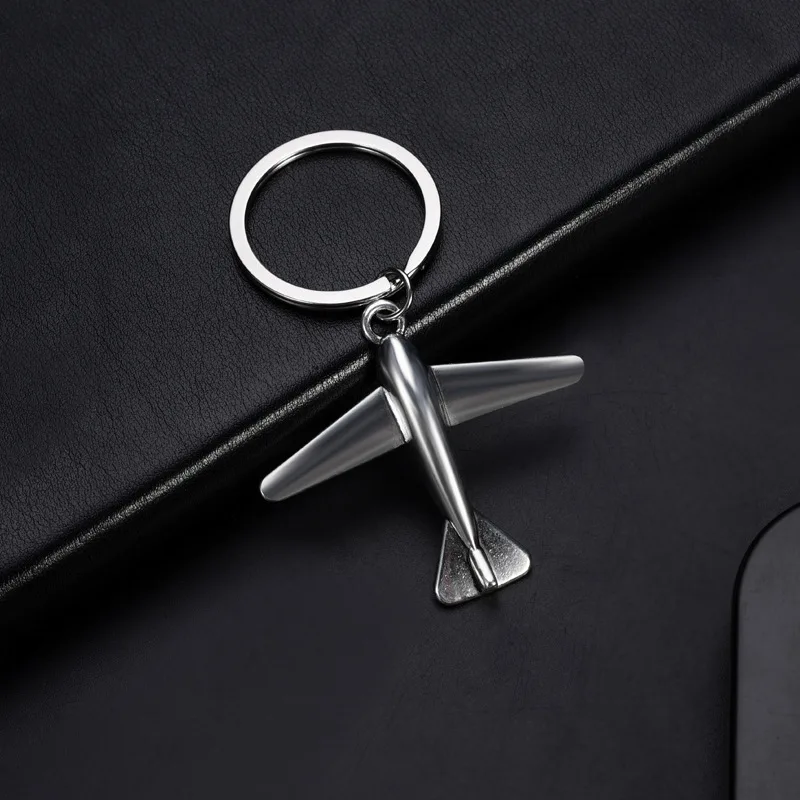 Aircraft Keychain airliner modeling ancient silver Color key Chain Car Key Ring pendant small gifts K2399