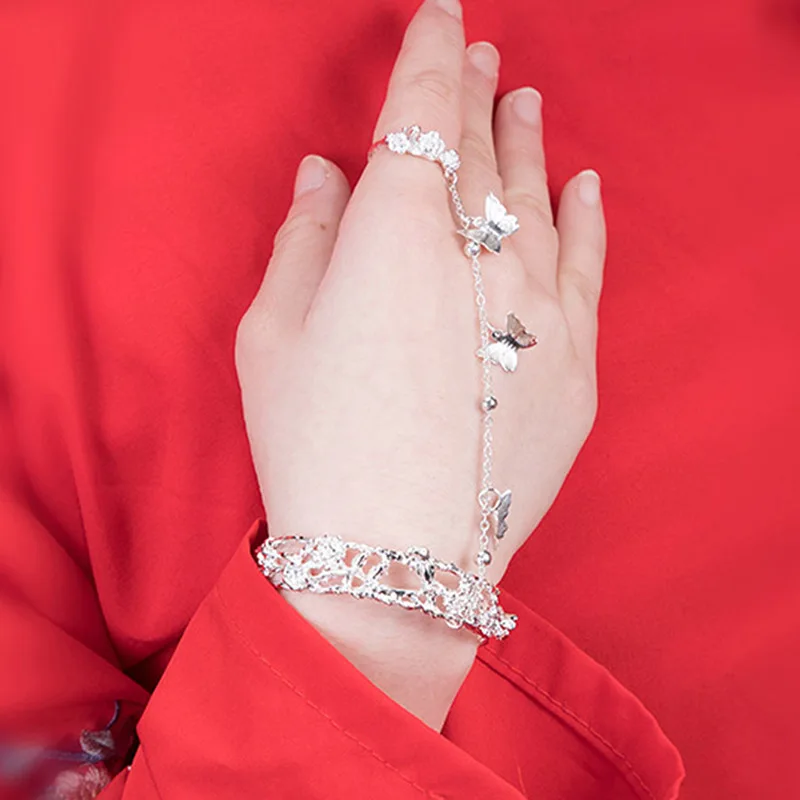 Star Butterfly Slave Bracelet Hand Accessories For Women Fashion Connected Finger Bracelet On Hand Female Ring Boho Jewelry image 3