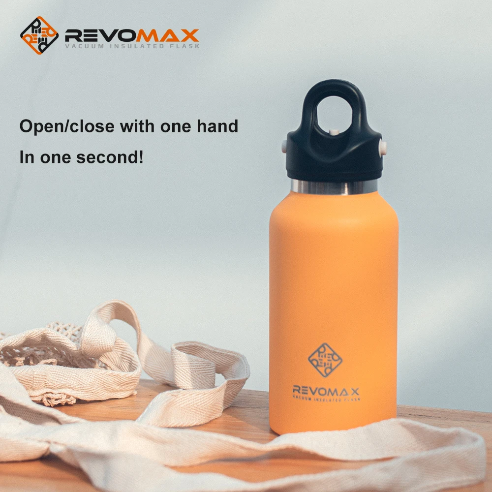 Revomax 스테인레스 스틸 진공 절연 플라스크, 355ml, 12oz Revomax 스테인레스 스틸 진공 절연 플라스크, 355ml, 12oz