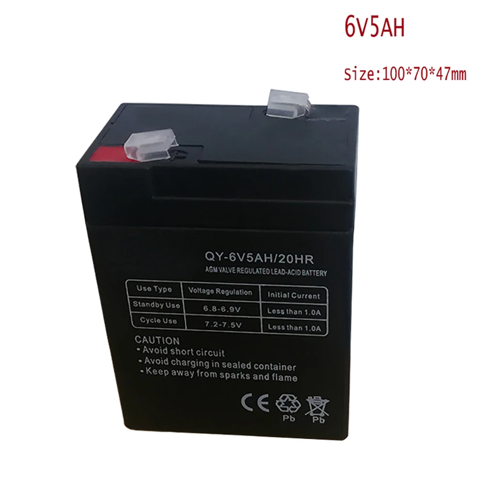 

6V 5AH Storage Batteries 6V5AH 4AH Lead Acid Rechargeable batteries for Children Electric Car Electronic Said Emergency Lights