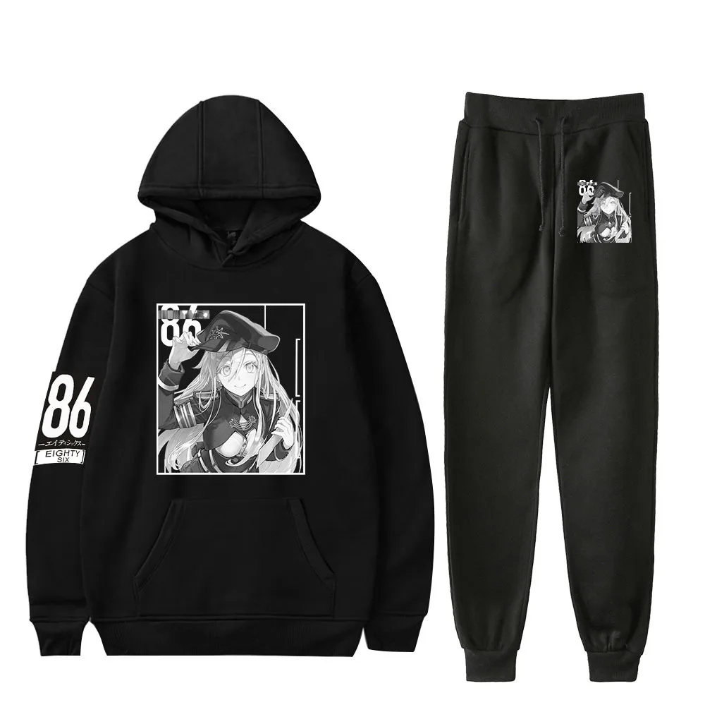 2021 New Eighty Six 86 Hoodies + jogger pants Loose Print Two Piece Set men/womens Hoodie Suit Tracksuit Clothes