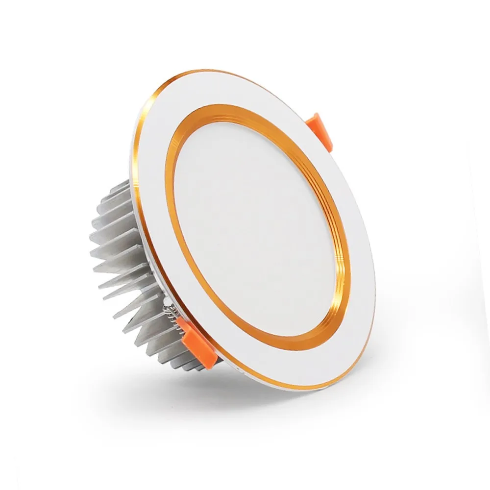 Imagem -02 - Diodo Emissor de Luz Regulável Downlight Teto 220v 110v Luz de Teto 10w 12 Redonda Recessed para Baixo Luz 7w Branco Quente Branco Frio Conduziu a Luz do Ponto