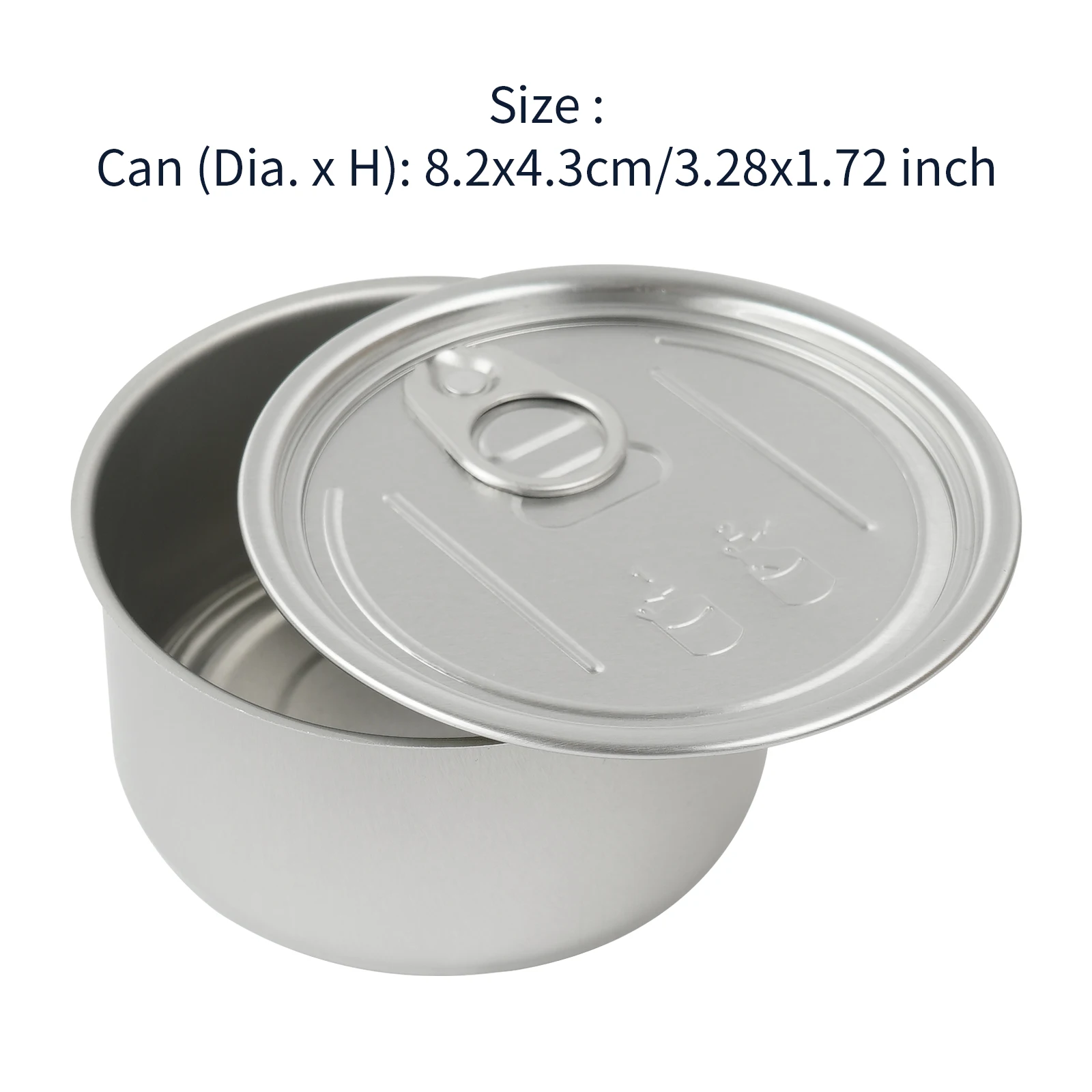 10Pcs Silver Aluminum Cans Round Empty Container Cans with Pulling Ring Lid for Candy Storage Candle Gift Making