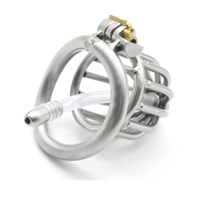Chaste Bird New 304 Stainless Steel Male Cock Cage Belt Chastity Device with Stealth lock Curved Ring Sex Toy BDSM A260
