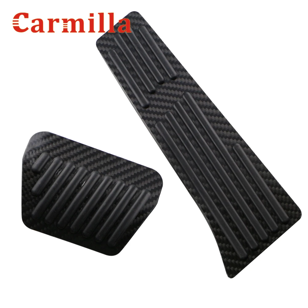 Carmilla Carbon Fiber Car Pedals for BMW X5 X6 E70 E71 F15 F16 2003 - 2021 AT Gas Fuel Brake Pedal Plate Pad Accessories