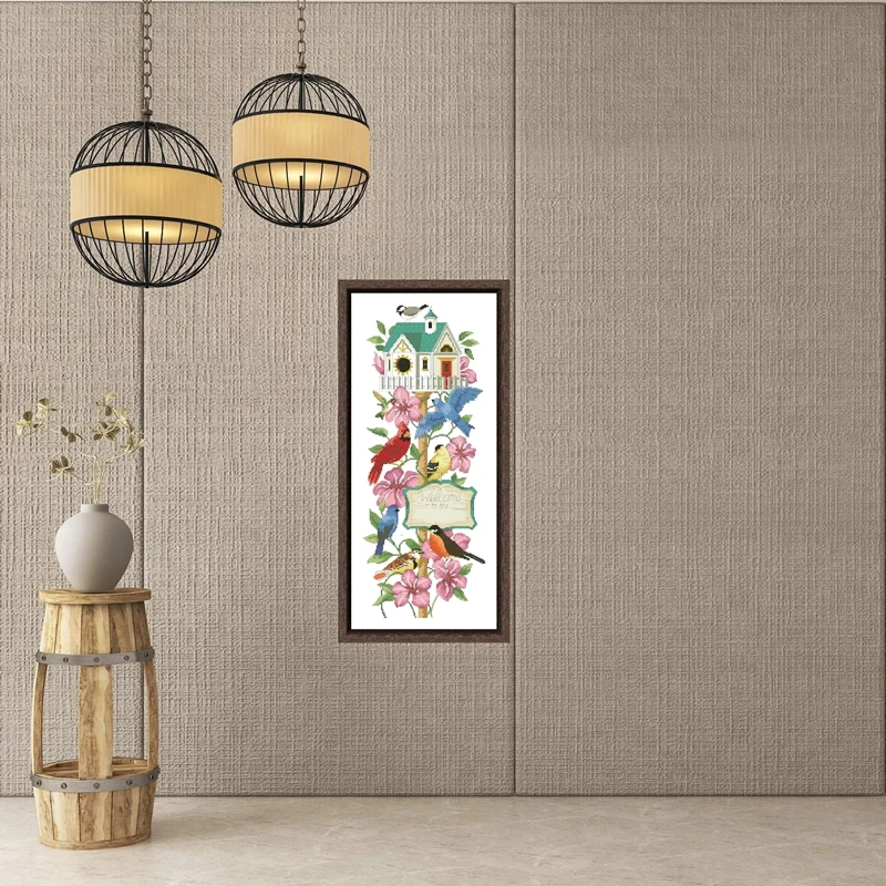 الزهور والطيور عبر الابره مجموعات Dreampattern التطريز التطريز مجموعات 18ct 14ct 11ct القماش غير المطبوع DIY بها بنفسك اليدوية #2