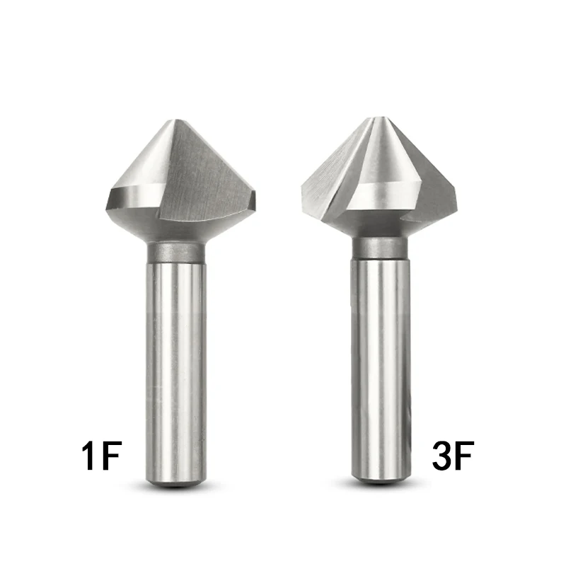 1F 3F strumento di smussatura del metallo 90 gradi a tre bordi portapacchi a codolo dritto tornio CNC resistente temprato