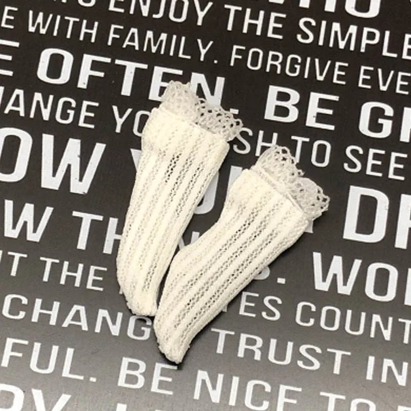 Chaussettes en dentelle pour poupée Blythe, 1 paire, chaussettes à Tube central pour Blythe, cuissardes hautes au-dessus du genou, accessoires pour