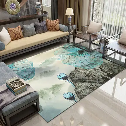 

Классический прямоугольный ковер в китайском стиле, противоскользящий декоративный коврик для дивана в гостиной