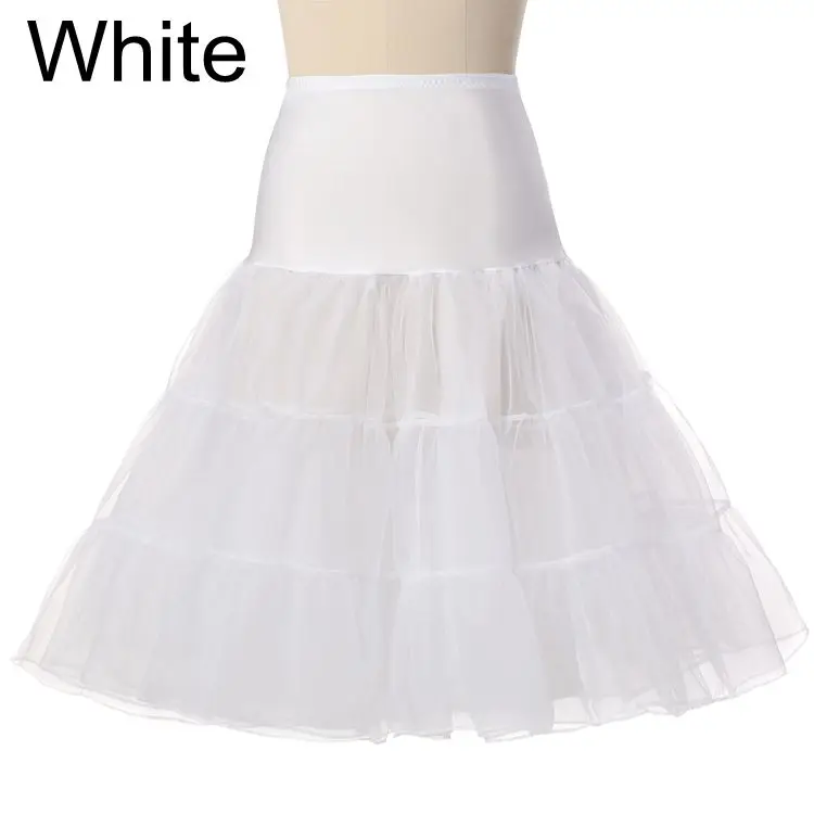 Giá Rẻ Ngắn Đàn Organ Halloween Petticoat Crinoline Vintage Cưới Cô Dâu Petticoat Cho Áo Váy Tây Nam Không Rockabilly Tutu