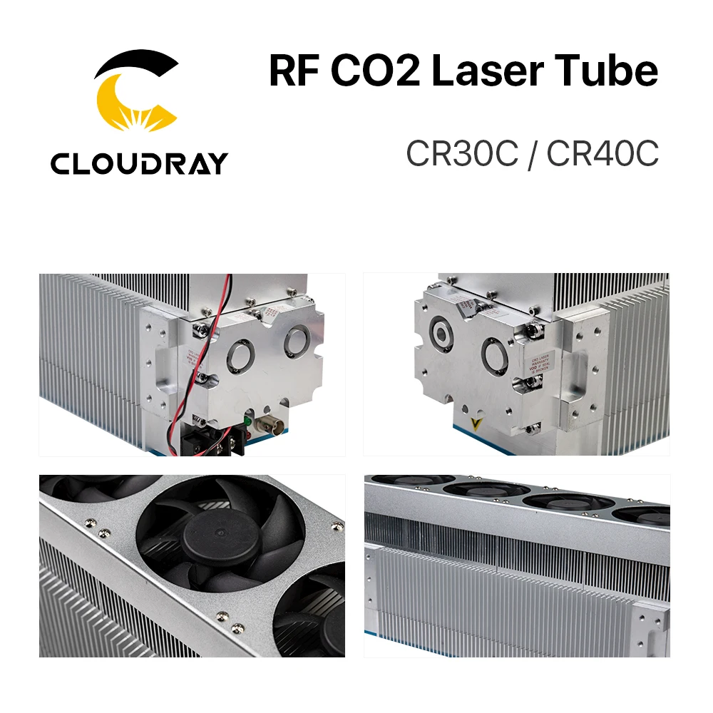 Cloudray 30W 40W CRD CO2 Laser Tube CR30C / CR40C RF Laser Tube for CO2 Laser Engraving Marking Machine