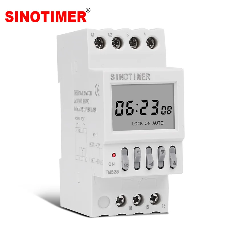 AC 220V 230V Din Rail Digital 7 Days Programmable Timer Switch against Latitude Adjust ON/OFF Time Outdoor Street Lights Control