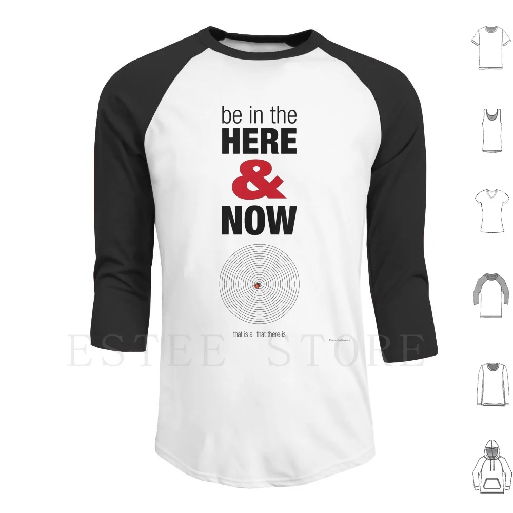 Zen Poster Here And Now Sweat-shirt à manches longues au design minimaliste Zen Being Mindfulness