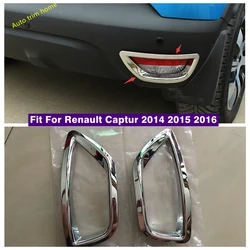 ABS Chrome Rear Fog Lamp Light Decoration Frame Cover Trim Fit For Renault Captur 2014 2015 2016 Car Accessories