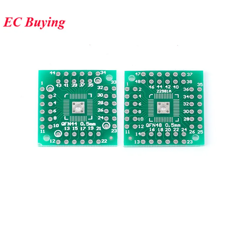 10pcs HTQFP QFN48 To DIP48 QFN44 QFP48 QFP44 PQFP LQFP To DIP 0.5mm PCB SMD Adapter Plate Pitch PCB Board Pinboard