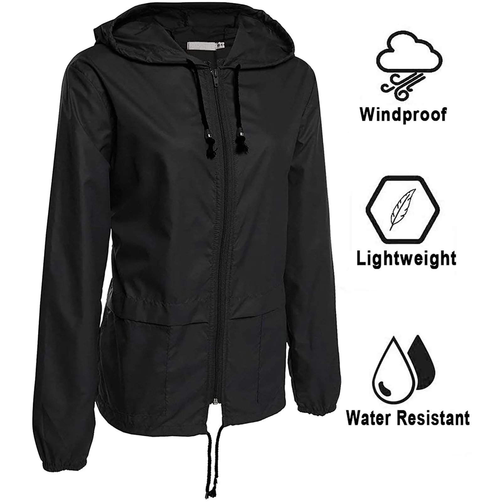 

Women Outdoor Hiking Jackets Waterproof Hooded Windbreaker Coat Ladies Nice Autumn Spring Casual Jacket Tactics Military Jackets