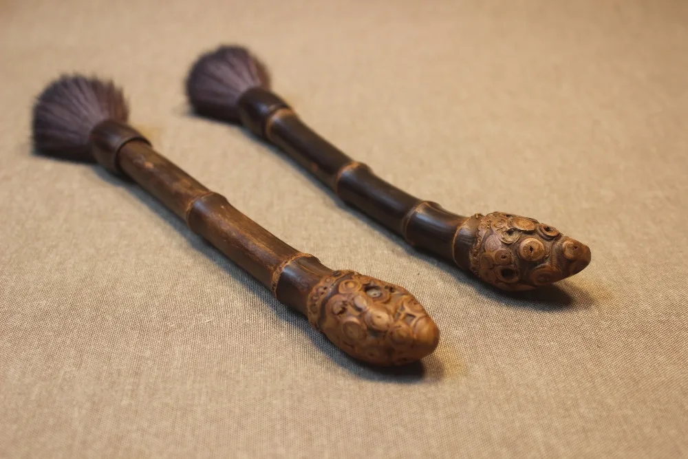 Purple Bamboo Root carbonized tea brush, yanghuBi kung fu tea accessories, hand Polish, crafts