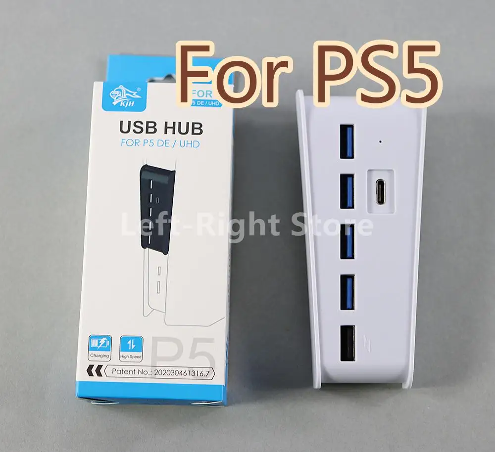 30PCS For PS5 USB Hub Adapter 5 Ports USB 3.0 USB A TYPEC Expander Splitter Super Speed USB HUB 3.0 for PlayStation 5 Console