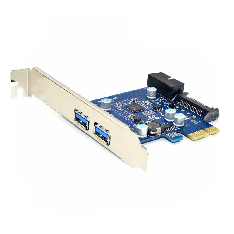 

2 portas usb 3.0 pci-e Pci express Card adapter Adaptador de Expansao adicionar Em Cartoes + 20 pinos SATA power supply com chip