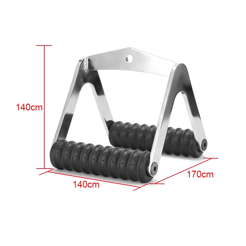 Fitness V Shaped Press Down Bar Gym Home Weight Lifting Workout Handle Pull Down V-bar Pulley Cable Rowing Machine Attachments