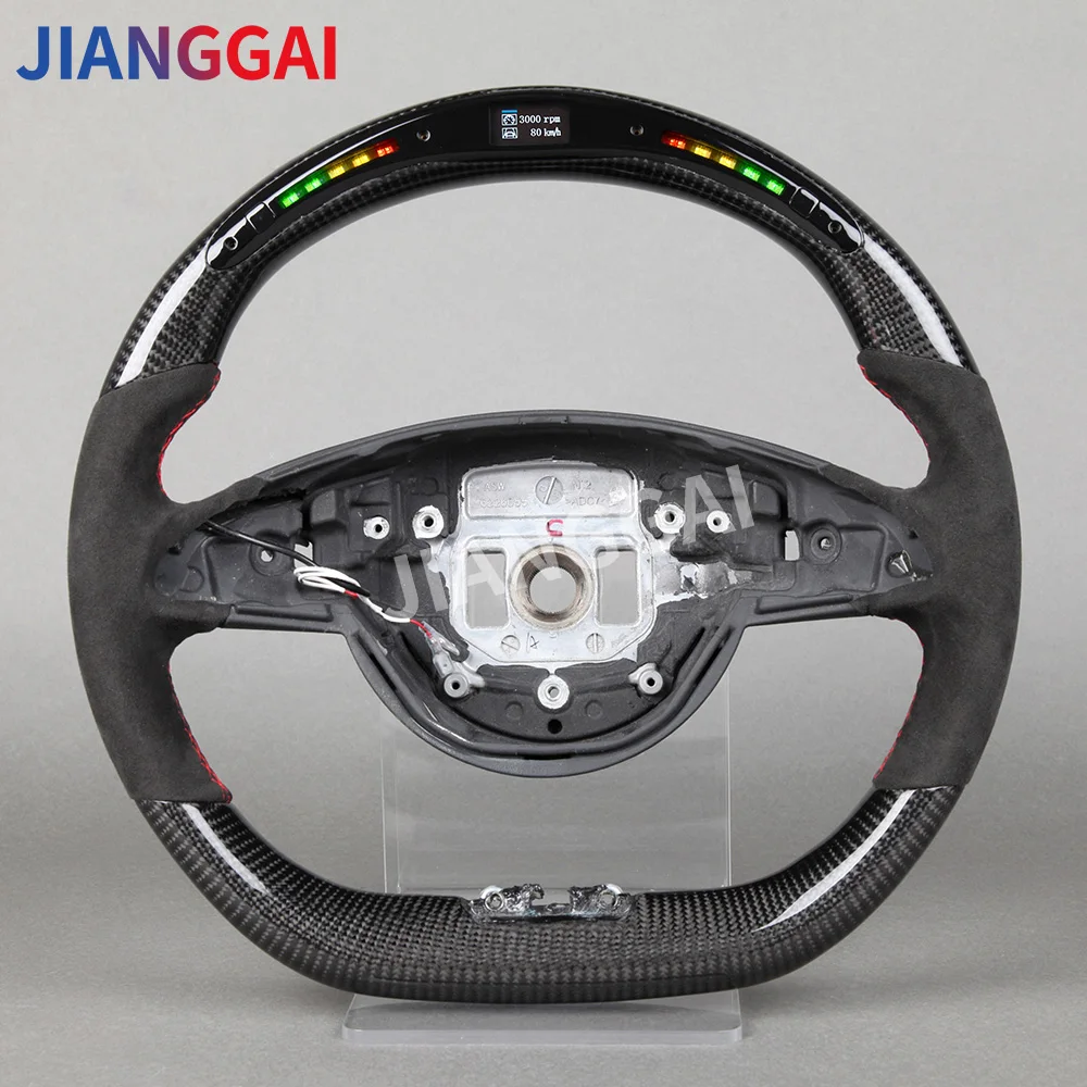 

LED Customized Steering Wheel Carbon Fiber For Benz Mercedes AMG W205 CLA GLC GLB GLS GLE C63 E63 W176 W213 2015-2018