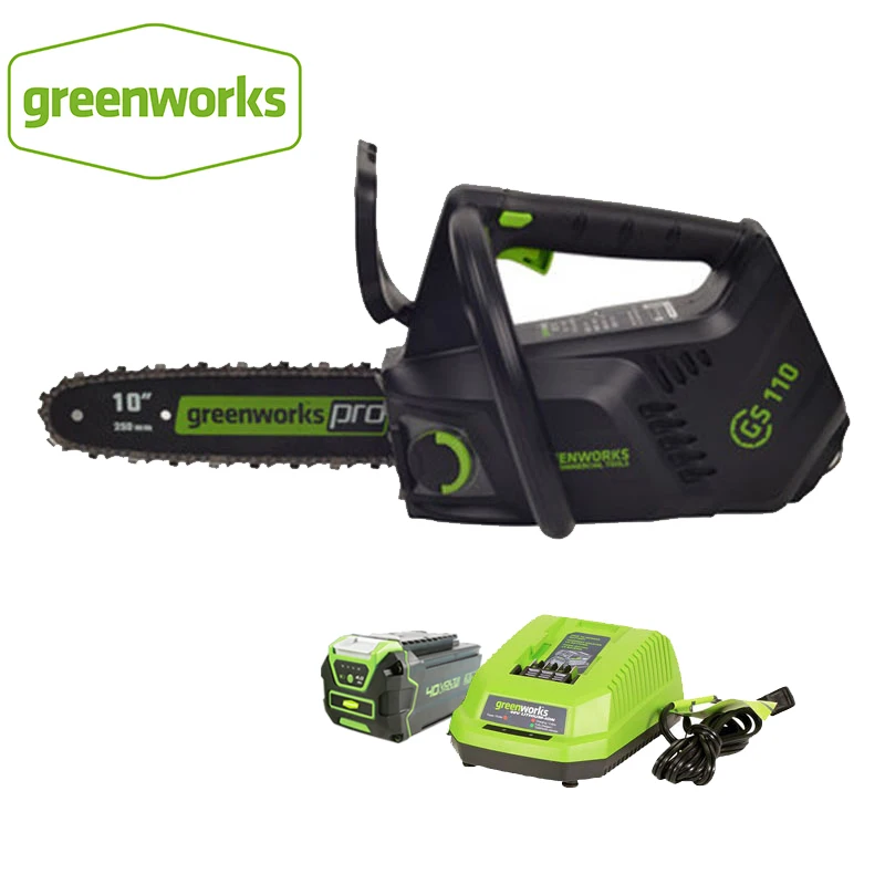 Greenworks 40V  GD40TCS Cordless ChainSaw 10 inch 1000W Brushless ChainSaw 40V 25.4 cm