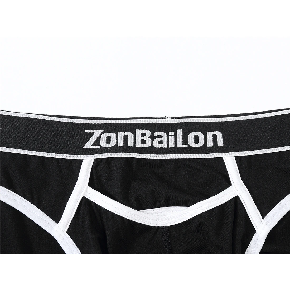 Slip en bambou noir pour homme, slip sexy, commande flexible, sans talon, ceinture confortable