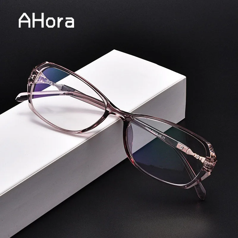 

Ahora Lady's Anti Blue Light Reading Glasses Frame Jelly Fashin Polygon Computer Presbyopia Eyeglasses Googles 0+1.0to+4.0