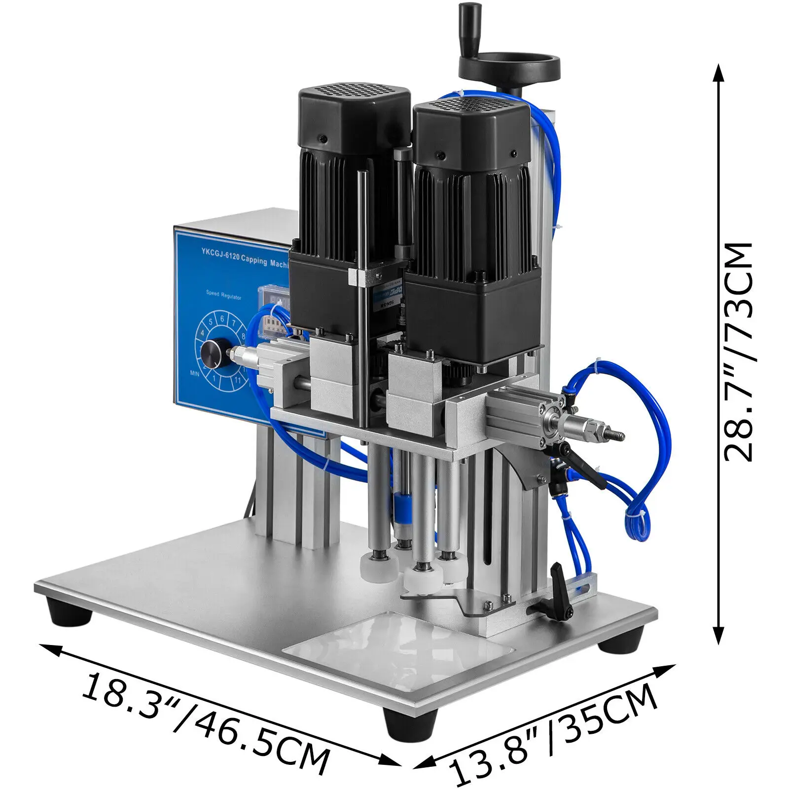 Tappatrice automatica a vite da tavolo VEVOR tappatrice pneumatica a vite con tenuta a torsione in acciaio inossidabile da 16 - 55 MM per bottiglie rotonde