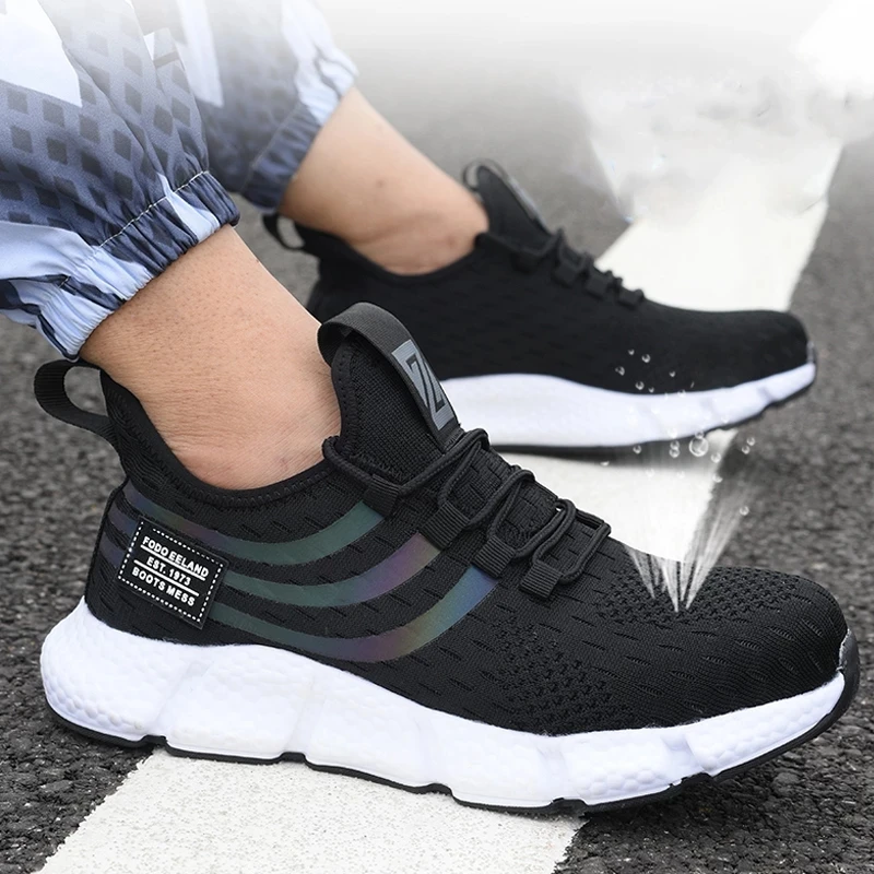 Lightweight Safety Shoes Men Work Boots Indestructible Men Shoes Puncture-Proof Work Sneakers Male Shoe Work Protection Footwear