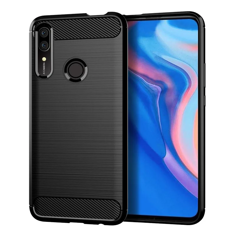 For Huawei Y9 Prime Y 9 2019 Case Carbon Fiber Cover Shockproof Phone Case For Huawei P Smart Z Cover Full Protection Bumper