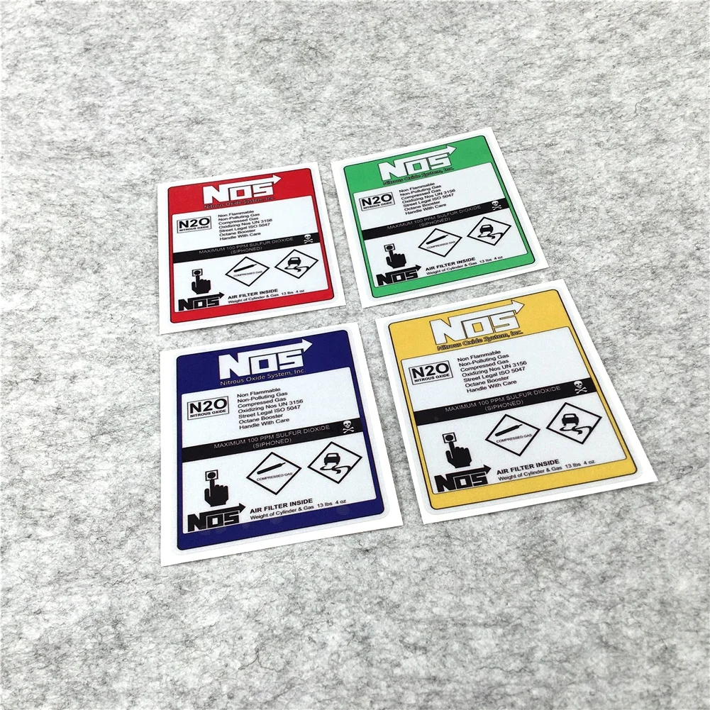 Car Sticker Motorcycle Oil Tank Box Bike Fire Hydrant Decal Vinyl Bumper for Warning NOS Nitrous Oxide Systems OXIDIZER 10x8cm