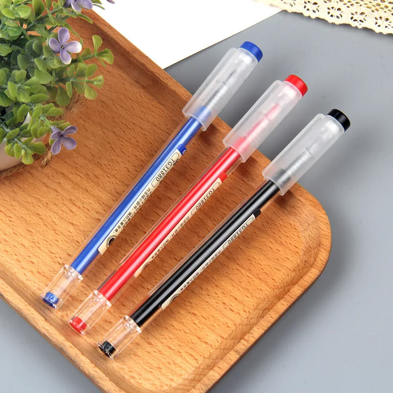 0.35mm Ultra Fine Finance Gel Pen Black/Blue/Red Ink Refills Rods Gelpen For School Office Exam Supplies Stationery