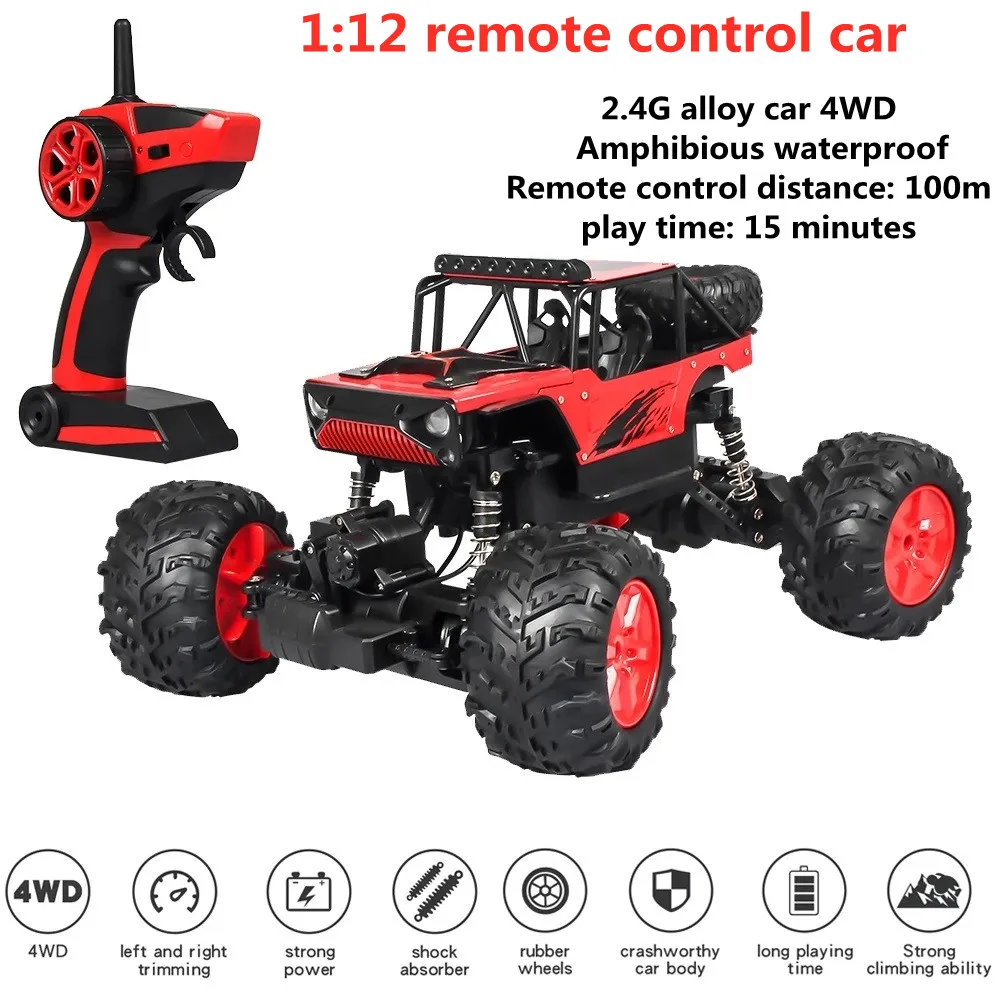 1:12 4WD RC Car 2.4G Radio Control Car Buggy Off-Road Remote Control Trucks 15KM/H Remote Control Car Toys For Children