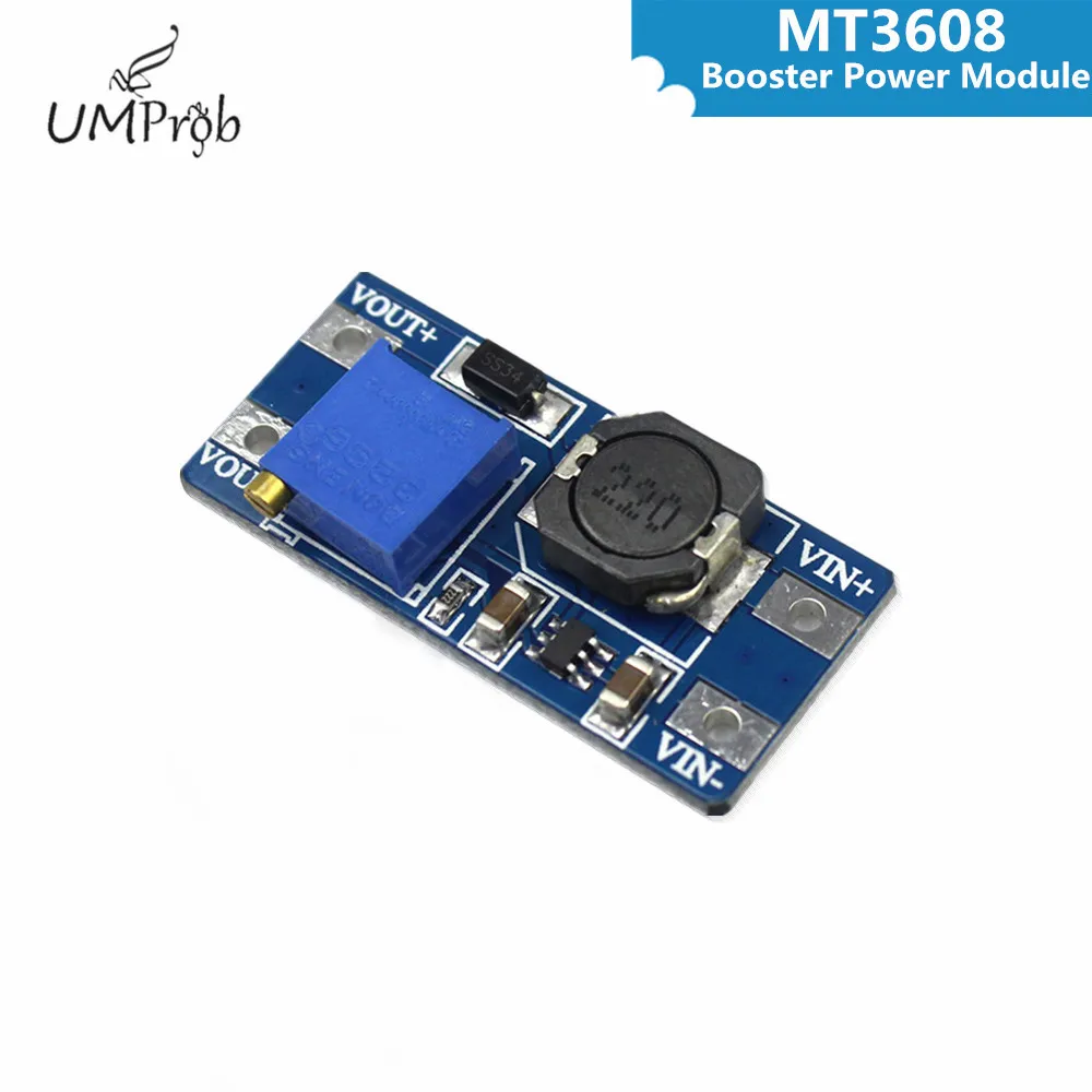 MT3608 DC-DC Step Up Converter Booster Power Supply Module Boost Step-up Board MAX output 28V 2A for arduino