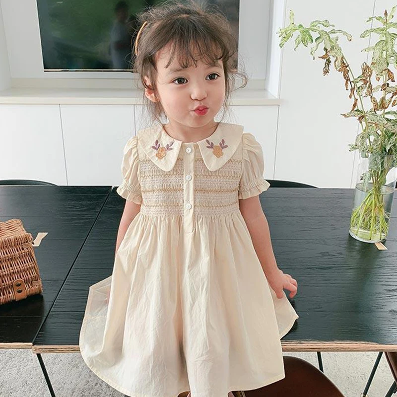 1-7Y Children Clothing Girls Summer Dress 2021 New Casual Fashion Children\'s Princess Dress Baby Flower Kids Dresses Clothes