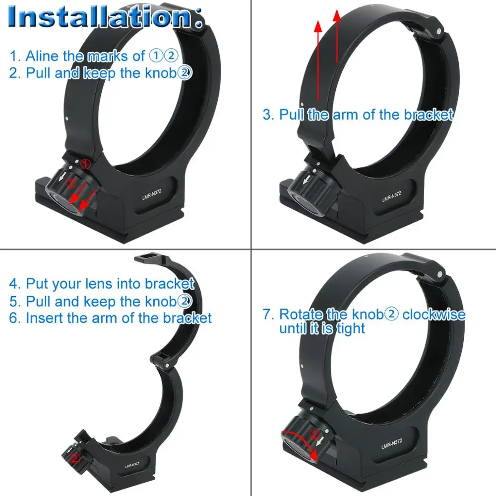 Haoge LMR-N372 Tripod Mount Ring Cho Nikon AF-S NIKKOR 70-200Mm F/4G ED VR