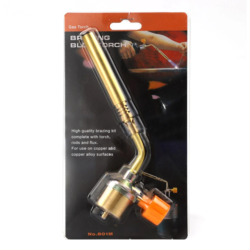 

MAPP Full Copper Gas Card Type flamethrozer Propane Gas Torch Self Ignition Trigger Style Camping Brass Welding Torch