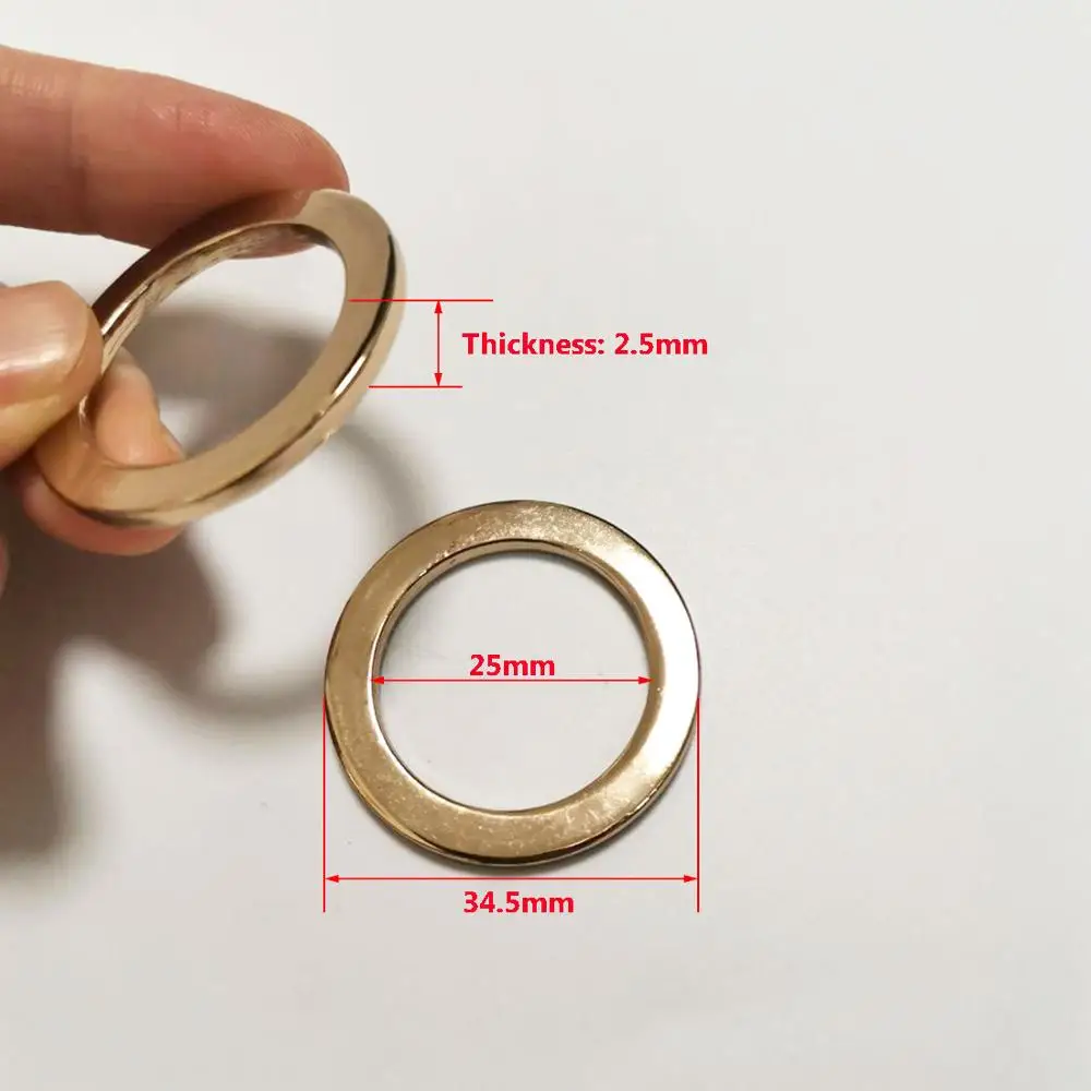 30pcs 25mm Nickel&Black Nickel&Light Gold Swimwear O-Ring Bikini Alloy Ring Swimsuit DIY Accessories Bikini Rings Connectors