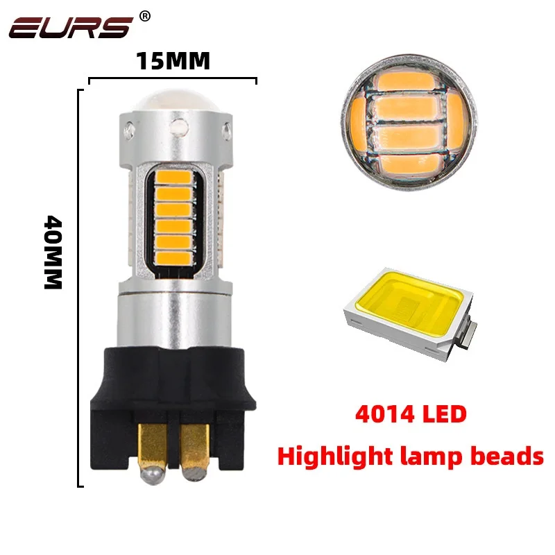 1pcs Canbus PW24W PWY24W LED Bulbs Turn Signal Light Daytime Running Light 4014 30smd DRL Fog Lamps Amber yellow White Red 12V