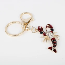 Fashion Scorpion Cute Pendant Crystal Charm Keyring Keychain Party Wedding Birthday Creative Gift For Women Purse Car Key