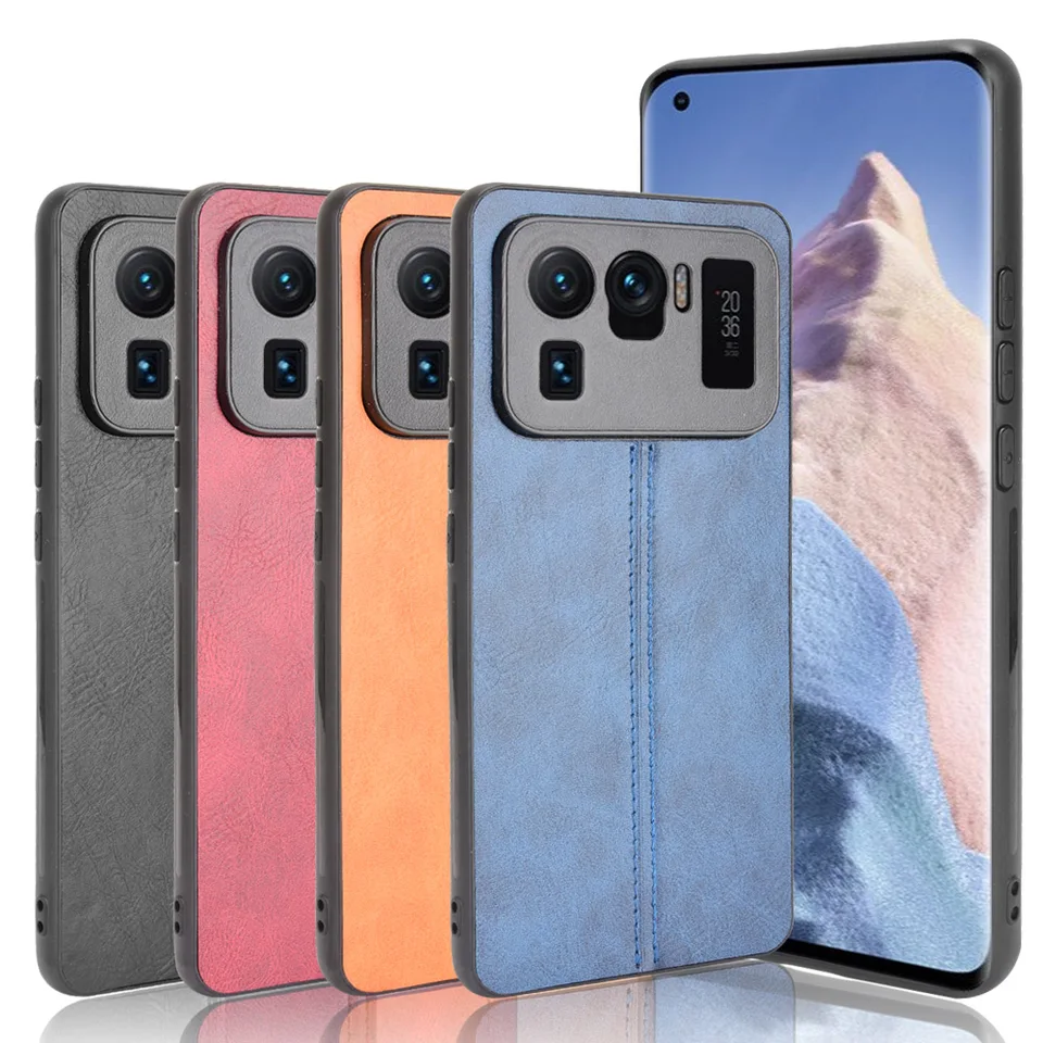 For Xiaomi Mi 11 Ultra Case For Mi 11 Ultra Suture Soft Edge PU