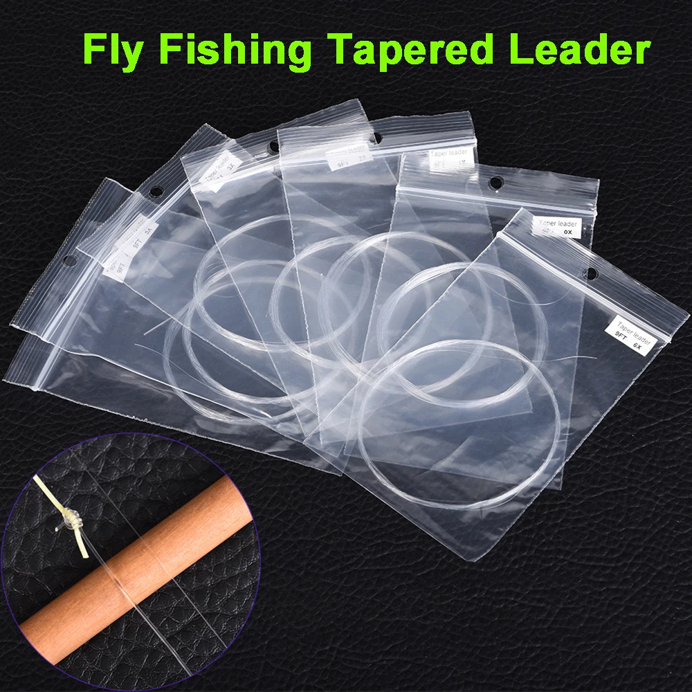 9Ft 1/2/3/4/5/6x Super silny Nylon narzędzie połowowe wyczyść Taper Leader karp Tapered Leader Fly Fishing Cord Fly Fishing Lines