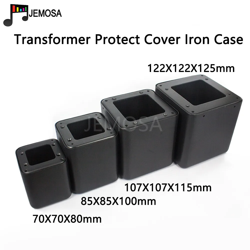 1PC Amplifier Transformer Cover Protect Iron Case Enclosure 65*65*80mm 85*85*100mm 107*107*115mm 123mm Hifi Audio Vintage Tube