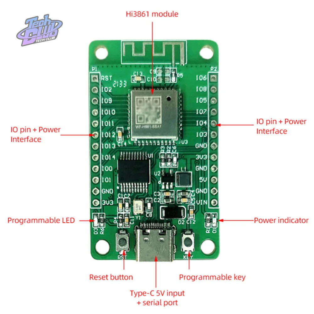 

New Hi3861 Development Board Module Supports For Hongmeng HarmonyOS For Hongmeng System Hi3861V100 Chip Tool Accessories