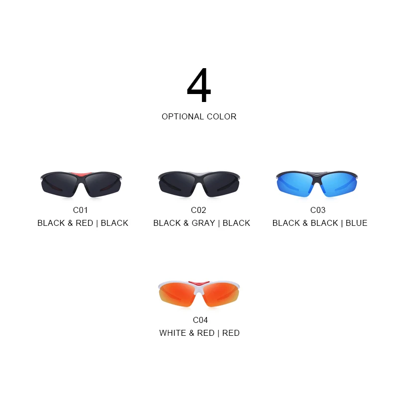 MERRYS DESIGN Men Polarized Outdoor Sports Sunglasses Male Half Frame Goggles Glasses For Running UV400 Protection S9023