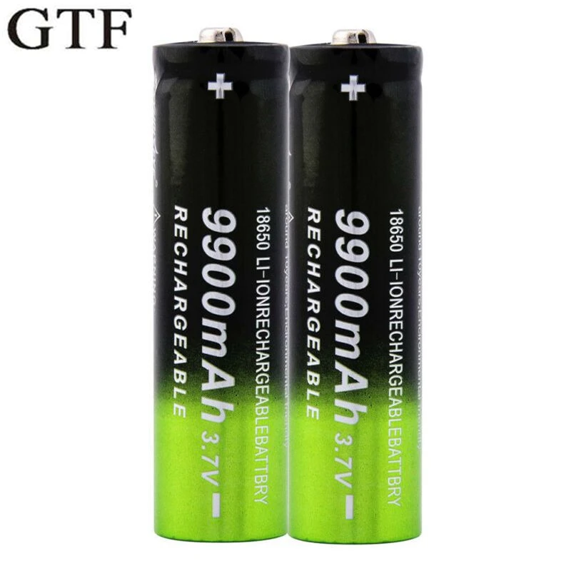 GTF 18650 3.7V 9900mAh Rechargeable Battery For Flashlight Torch headlamp Li-ion Rechargeable Battery drop shipping