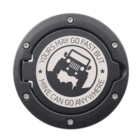 금속 가스 캡 연료 도어 가스 탱크 커버는 Jeep Wrangler JK Unlimited 07-17에 적합합니다.