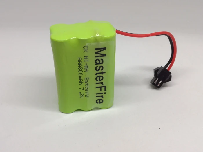 MasterFire Original Durable 7.2V 800mAh 6x AAA Ni-MH RC Rechargeable Battery Cell Pack for Robot Car Toys with Small Clip Plug